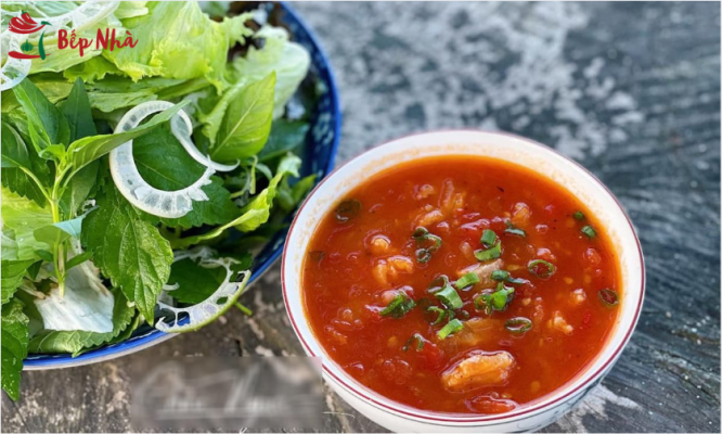 nước sốt cà chua chấm rau sống tuyệt vời